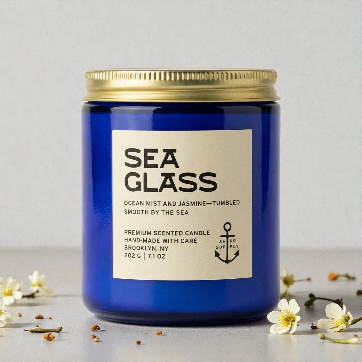 Sea Glass | Oceanic & Floral Candle