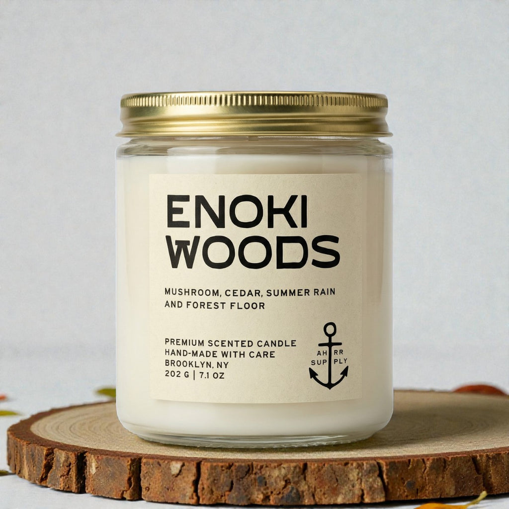 Enoki Woods | Mushroom & Cedar Candle
