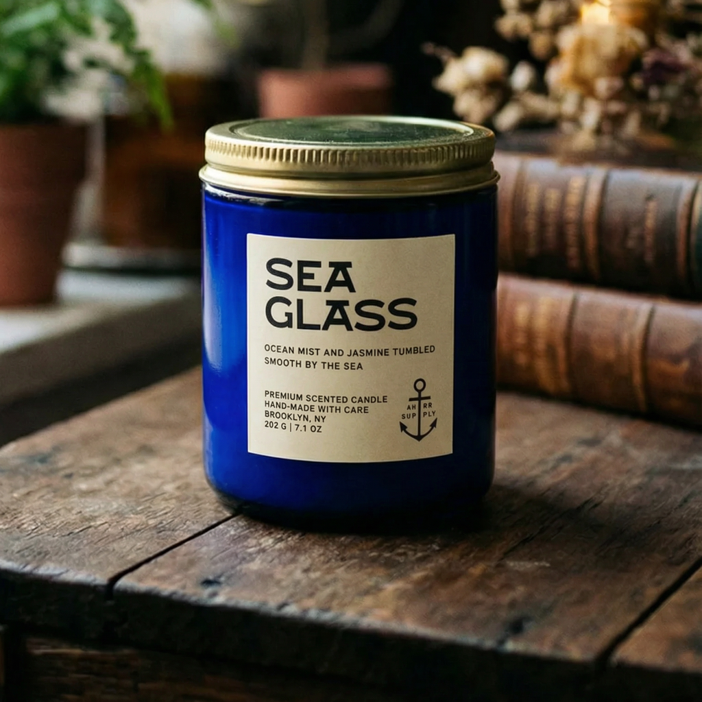 Sea Glass | Oceanic & Floral Candle